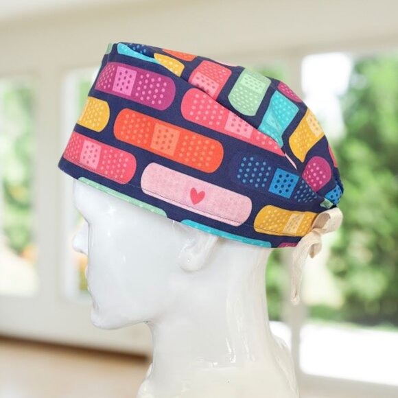 PREMIUM  Band-Aid Scrub Cap| Scrub Hat| OR Scrub Cap| CRNA Surgical Cap|MD|NP - Picture 1 of 4